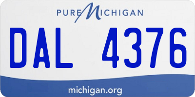 MI license plate DAL4376