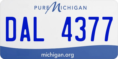 MI license plate DAL4377