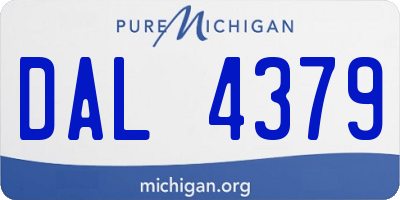 MI license plate DAL4379