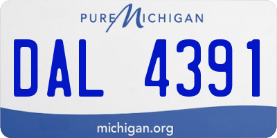 MI license plate DAL4391