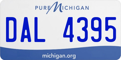 MI license plate DAL4395