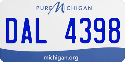 MI license plate DAL4398