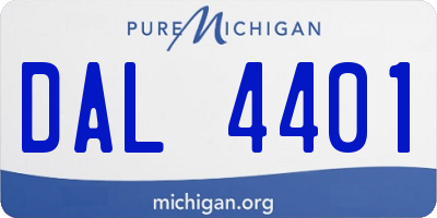 MI license plate DAL4401