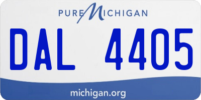MI license plate DAL4405