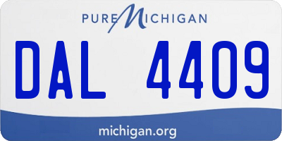 MI license plate DAL4409
