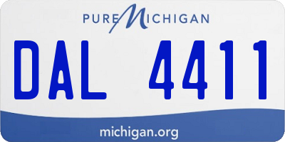 MI license plate DAL4411