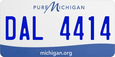 MI license plate DAL4414