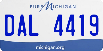 MI license plate DAL4419