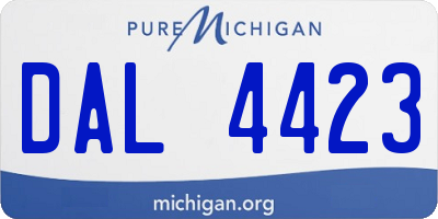 MI license plate DAL4423