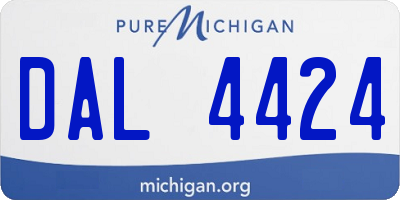 MI license plate DAL4424