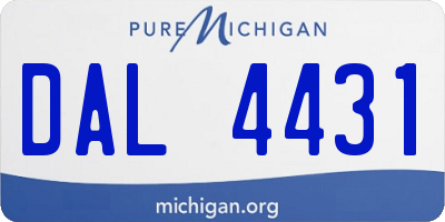 MI license plate DAL4431