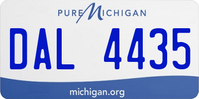 MI license plate DAL4435