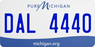 MI license plate DAL4440