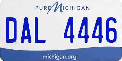 MI license plate DAL4446