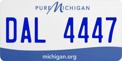 MI license plate DAL4447