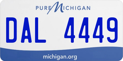 MI license plate DAL4449