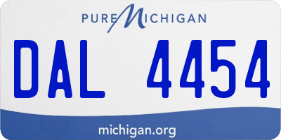 MI license plate DAL4454