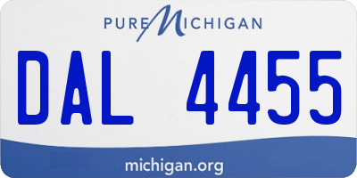 MI license plate DAL4455