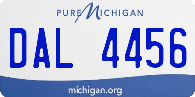 MI license plate DAL4456