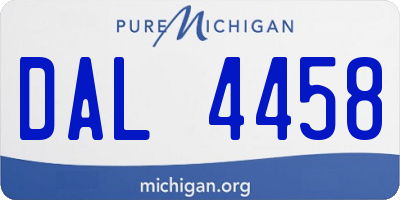 MI license plate DAL4458