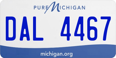 MI license plate DAL4467