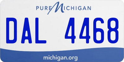 MI license plate DAL4468