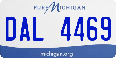 MI license plate DAL4469