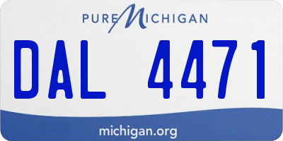 MI license plate DAL4471