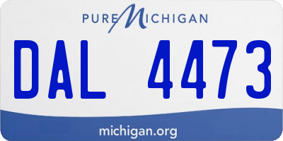 MI license plate DAL4473