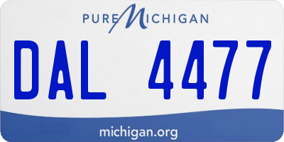 MI license plate DAL4477
