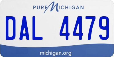 MI license plate DAL4479