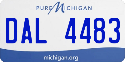 MI license plate DAL4483