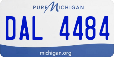 MI license plate DAL4484