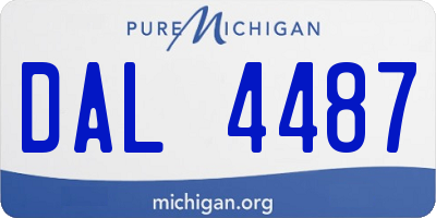 MI license plate DAL4487