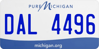 MI license plate DAL4496