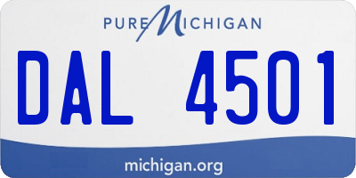 MI license plate DAL4501