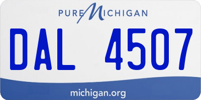 MI license plate DAL4507