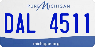 MI license plate DAL4511