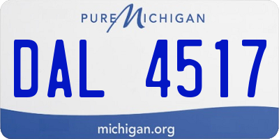 MI license plate DAL4517