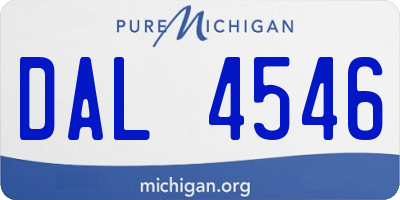 MI license plate DAL4546