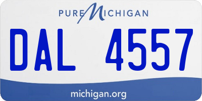 MI license plate DAL4557