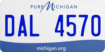 MI license plate DAL4570