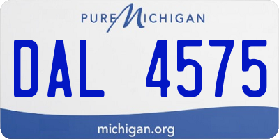 MI license plate DAL4575