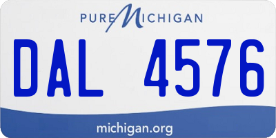 MI license plate DAL4576