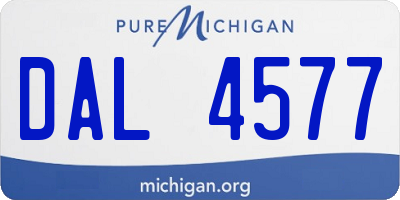 MI license plate DAL4577