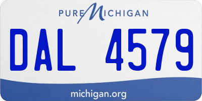 MI license plate DAL4579