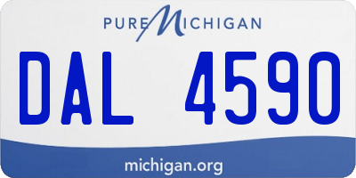 MI license plate DAL4590
