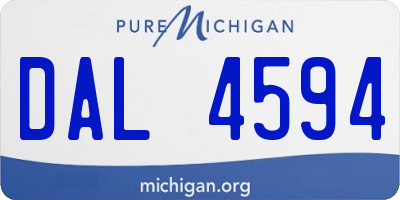 MI license plate DAL4594