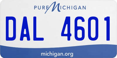 MI license plate DAL4601