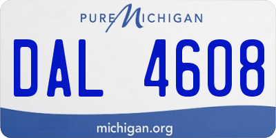 MI license plate DAL4608